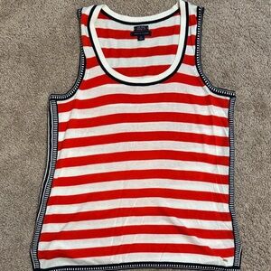Tommy Hilfiger Red and Cream Striped Sweater